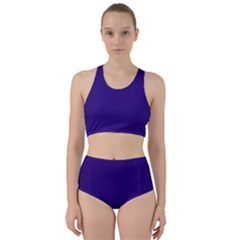 Persian Indigo Purple	 - 	racer Back Bikini Set by ColorfulSwimWear