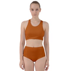 Squash Orange	 - 	racer Back Bikini Set by ColorfulSwimWear