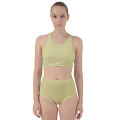 Yellow Iris	 - 	racer Back Bikini Set by ColorfulSwimWear