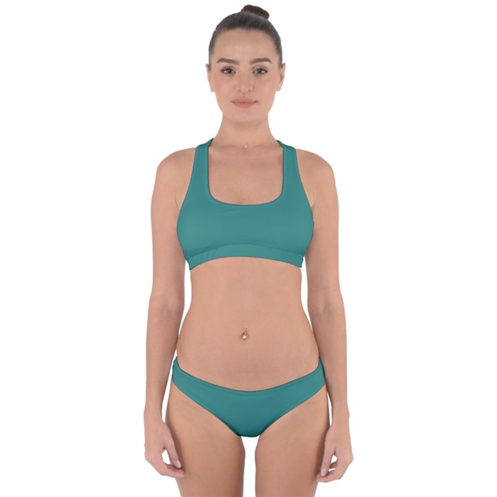 Celadon Green	 - 	Cross Back Hipster Bikini Set