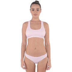 Light Misty Rose Pink	 - 	cross Back Hipster Bikini Set by ColorfulSwimWear