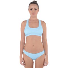 Robin Egg Blue	 - 	cross Back Hipster Bikini Set by ColorfulSwimWear