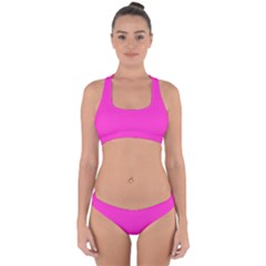 Razzle Dazzle Rose Pink	 - 	Cross Back Hipster Bikini Set