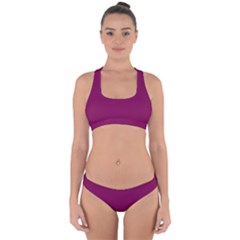 Plum Velvet	 - 	cross Back Hipster Bikini Set by ColorfulSwimWear