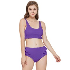 Rebecca Purple	 - 	frilly Bikini Set by ColorfulSwimWear