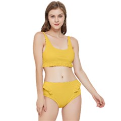 Sunglow Yellow	 - 	frilly Bikini Set by ColorfulSwimWear