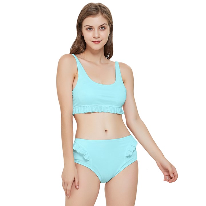 Italian Sky Blue	 - 	Frilly Bikini Set