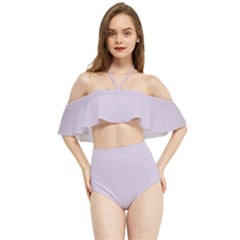 Languid Lavender Purple	 - 	halter Flowy Bikini Set by ColorfulSwimWear