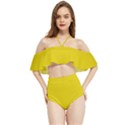 Corn Yellow	 - 	Halter Flowy Bikini Set View1