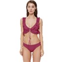 Big Dip Ruby Red	 - 	Low Cut Ruffle Edge Bikini Set View1