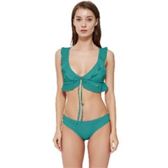 Arcadia	 - 	low Cut Ruffle Edge Bikini Set by ColorfulSwimWear