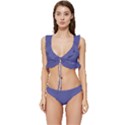 Blue Iris	 - 	Low Cut Ruffle Edge Bikini Set View1