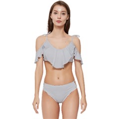 Grey Goose	 - 	ruffle Edge Tie Up Bikini Set by ColorfulSwimWear