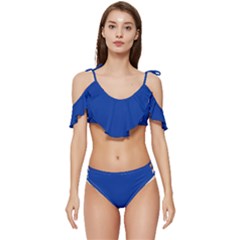 Princess Blue	 - 	ruffle Edge Tie Up Bikini Set by ColorfulSwimWear