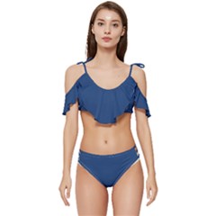 True Blue	 - 	ruffle Edge Tie Up Bikini Set by ColorfulSwimWear