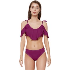 Plum Pie	 - 	ruffle Edge Tie Up Bikini Set