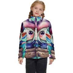 Shroom Mushrooms Kids  Puffer Bubble Jacket Coat by GardenOfOphir