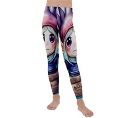 Shroom Mushrooms Kids  Lightweight Velour Leggings by GardenOfOphir