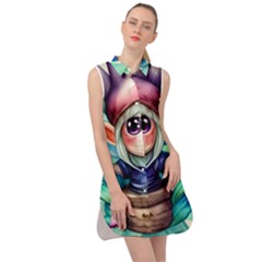 Shroom Mushrooms Sleeveless Shirt Dress by GardenOfOphir