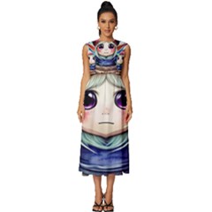 Shroom Mushrooms Sleeveless Round Neck Midi Dress by GardenOfOphir