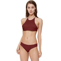 Currant Red	 - 	banded Triangle Bikini Set by ColorfulSwimWear