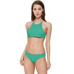 Mountain Meadow Green	 - 	banded Triangle Bikini Set by ColorfulSwimWear