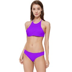 Vivid Violet Purple	 - 	banded Triangle Bikini Set by ColorfulSwimWear