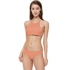 Light Orange	 - 	banded Triangle Bikini Set by ColorfulSwimWear