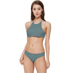 Greyish Turquoise	 - 	banded Triangle Bikini Set by ColorfulSwimWear