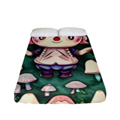 Toadstool Mushrooms Fitted Sheet (full/ Double Size) by GardenOfOphir