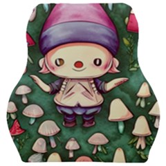 Toadstool Mushrooms Car Seat Velour Cushion  by GardenOfOphir