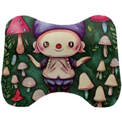 Toadstool Mushrooms Head Support Cushion by GardenOfOphir