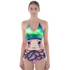 Conjuration Mushrooms Cut-out One Piece Swimsuit by GardenOfOphir