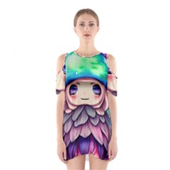 Conjuration Mushrooms Shoulder Cutout One Piece Dress by GardenOfOphir