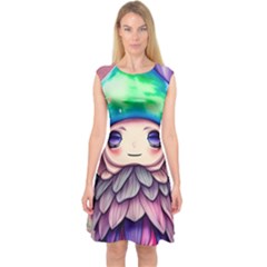 Conjuration Mushrooms Capsleeve Midi Dress by GardenOfOphir