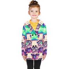 Conjuration Mushrooms Kids  Double Breasted Button Coat by GardenOfOphir