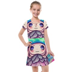 Conjuration Mushrooms Kids  Cross Web Dress by GardenOfOphir