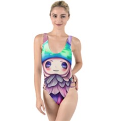 Conjuration Mushrooms High Leg Strappy Swimsuit