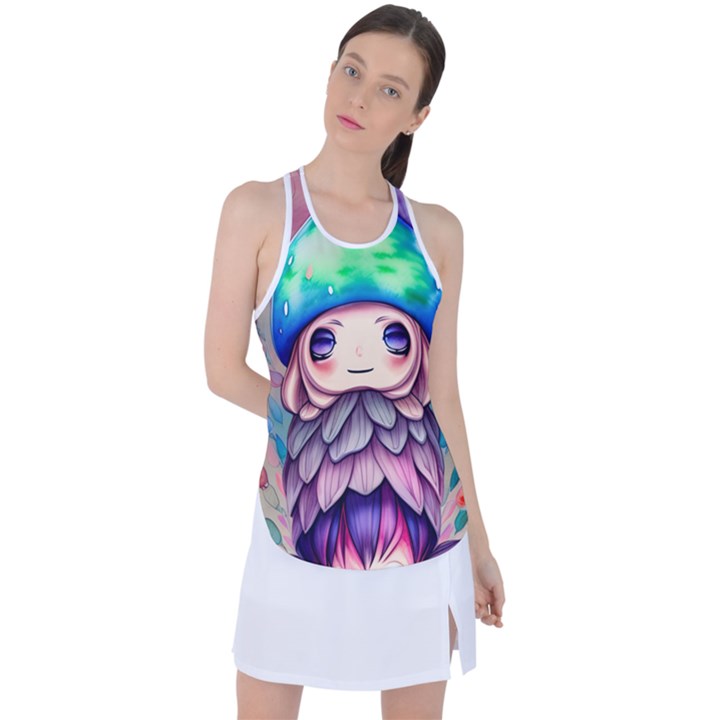 Conjuration Mushrooms Racer Back Mesh Tank Top