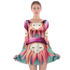 Toadstool Necromancy Mojo Long Sleeve Skater Dress by GardenOfOphir