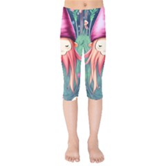 Toadstool Necromancy Mojo Kids  Capri Leggings  by GardenOfOphir