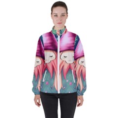 Toadstool Necromancy Mojo Women s High Neck Windbreaker by GardenOfOphir