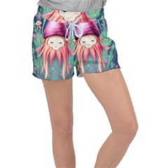 Toadstool Necromancy Mojo Velour Lounge Shorts by GardenOfOphir