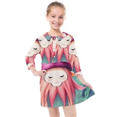 Toadstool Necromancy Mojo Kids  Quarter Sleeve Shirt Dress by GardenOfOphir