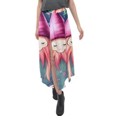 Toadstool Necromancy Mojo Velour Split Maxi Skirt by GardenOfOphir