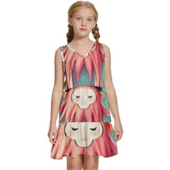 Toadstool Necromancy Mojo Kids  Sleeveless Tiered Mini Dress