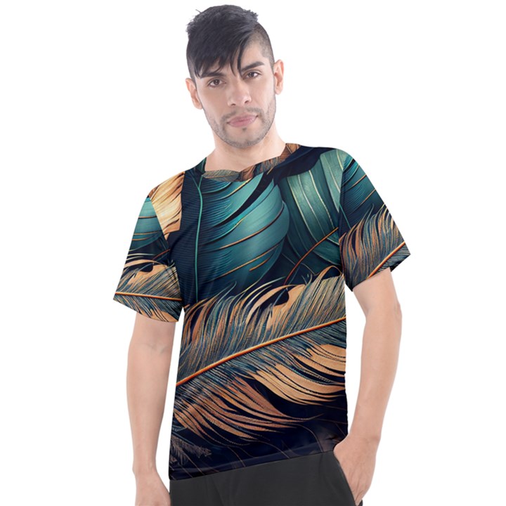 Ai Generated Leaves Foliage Plants Men s Sport Top