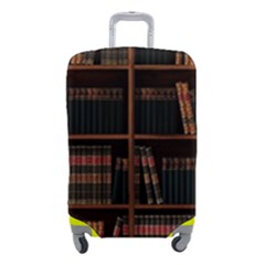 Books Bookshelf Bookcase Library Luggage Cover (small) by Ravend