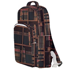 Books Bookshelf Bookcase Library Double Compartment Backpack by Ravend