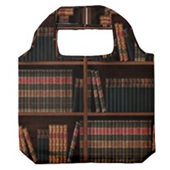 Books Bookshelf Bookcase Library Premium Foldable Grocery Recycle Bag by Ravend